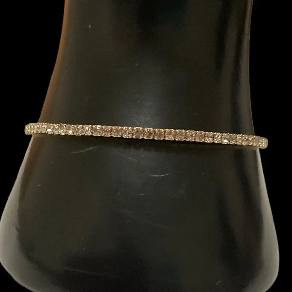 Flexible Gold Rhinestone Bracelet